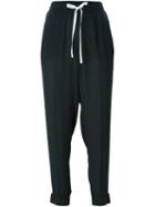 Twin-set Contrasting Side Stripe Pants, Women's, Size: Small, Black, Polyester