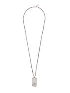 Nialaya Jewelry Dog Tag Necklace - Grey