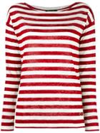 Loro Piana Striped Jumper - Red