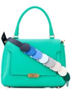Anya Hindmarch - Contrast Strap Tote - Women - Leather - One Size, Green, Leather