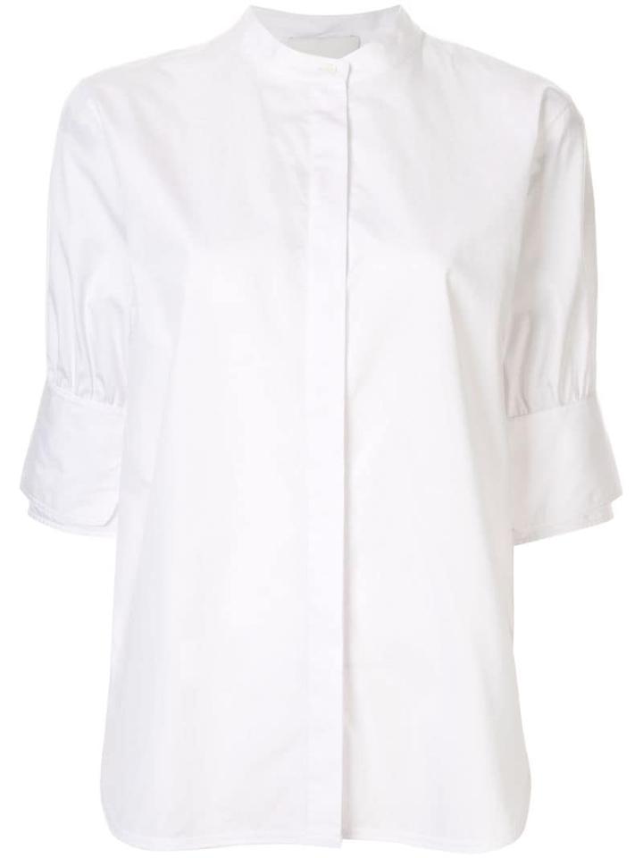 3.1 Phillip Lim Cupcake Sleeve Poplin Top - White