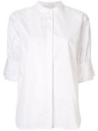 3.1 Phillip Lim Cupcake Sleeve Poplin Top - White