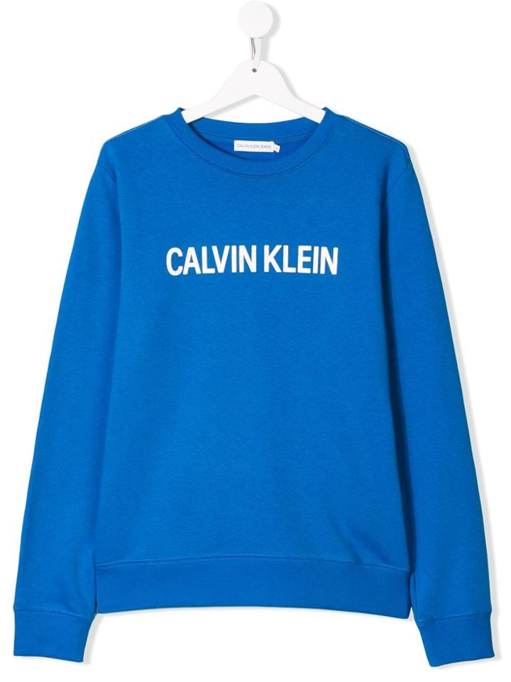 Calvin Klein Kids Teen Logo Sweatshirt - Blue