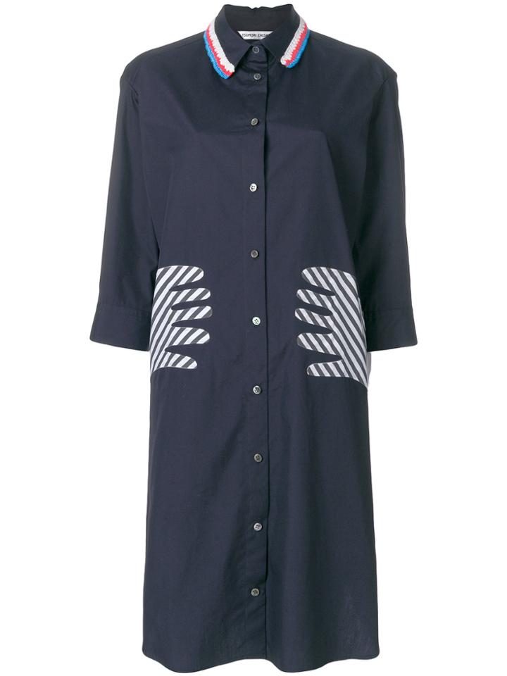 Tsumori Chisato Hands Motif Shirt Dress - Blue