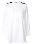 Semicouture Striped Shoulder Shirt - White