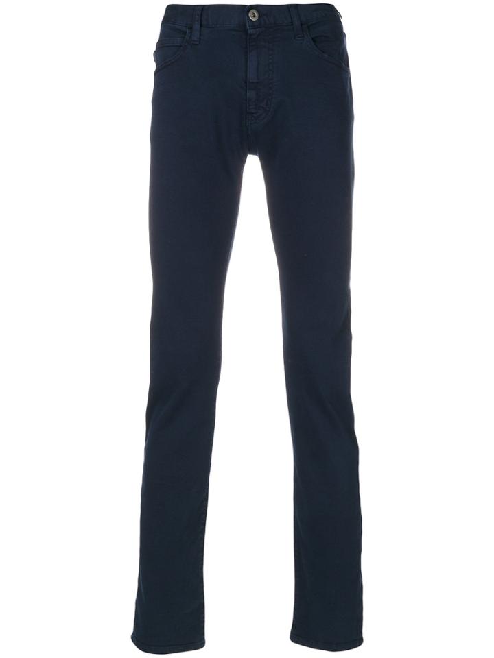 Armani Jeans Slim-fit Trousers - Blue