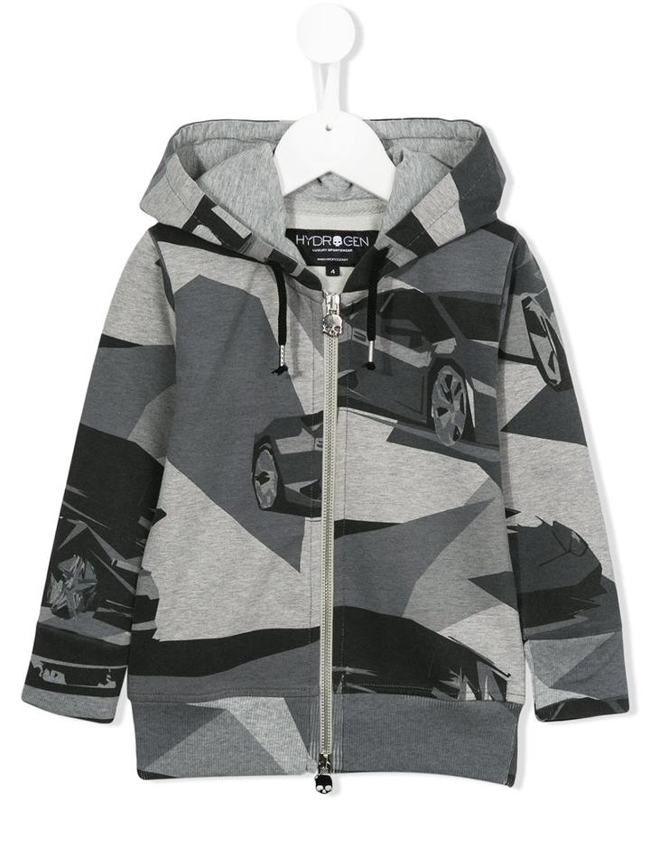 Hydrogen Kids Car Print Hoodie, Boy's, Size: 10 Yrs, Grey