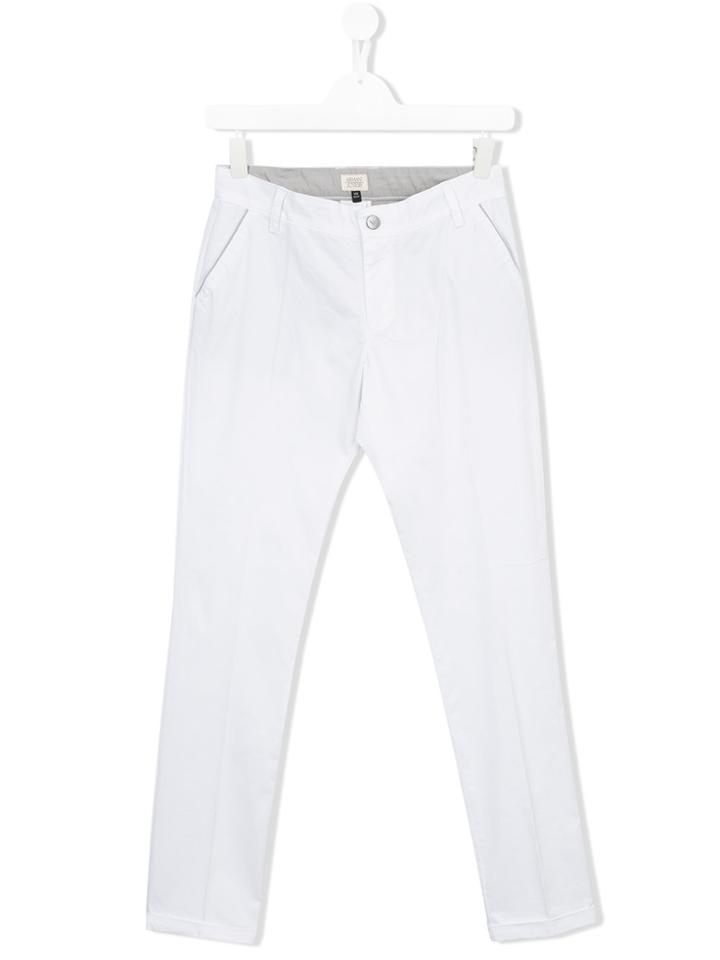 Armani Junior Classic Tailored Trousers - White