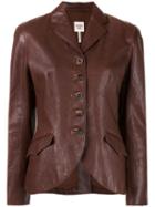 Hermès Pre-owned Slim Leather Jacket - Brown