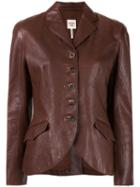 Hermès Pre-owned Slim Leather Jacket - Brown