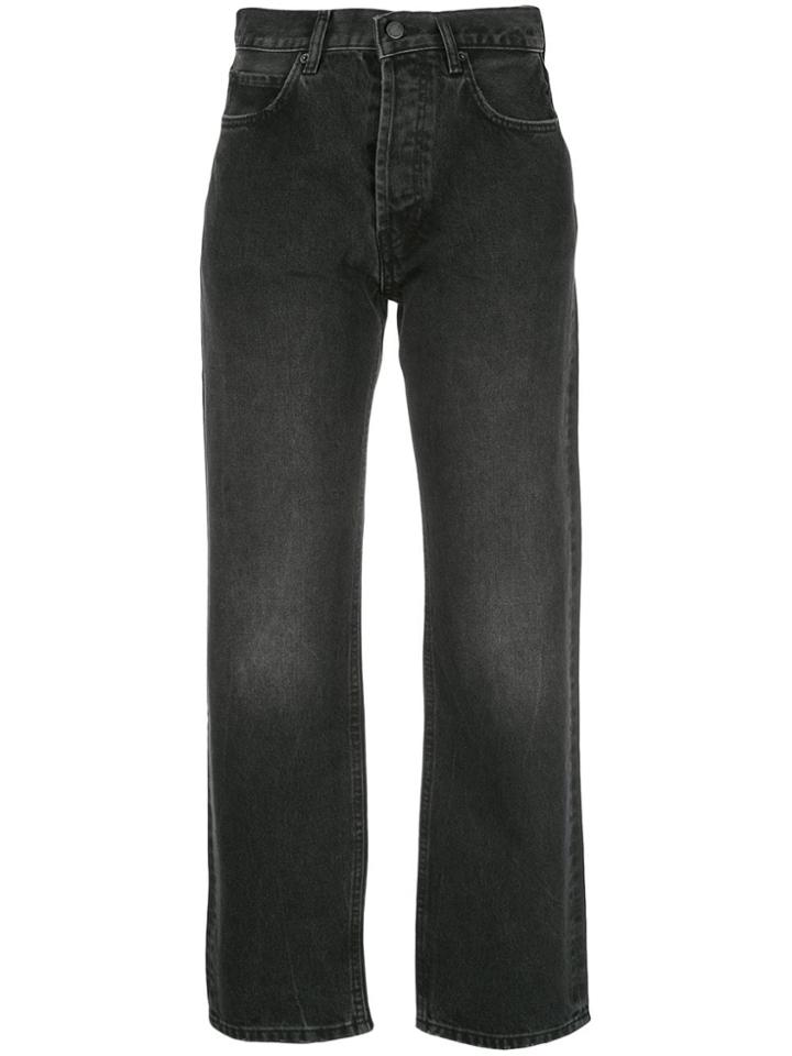 Anine Bing Jackie Straight Leg Jeans - Black