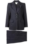 Yves Saint Laurent Vintage 'rive Gauche' Pinstriped Suit - Blue
