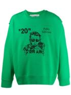 Off-white Public Television Sweatshirt - Green
