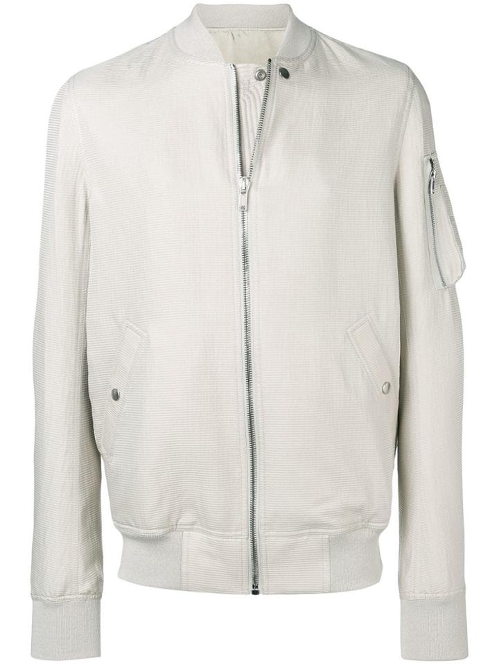 Rick Owens Textured Bomber Jacket - Neutrals
