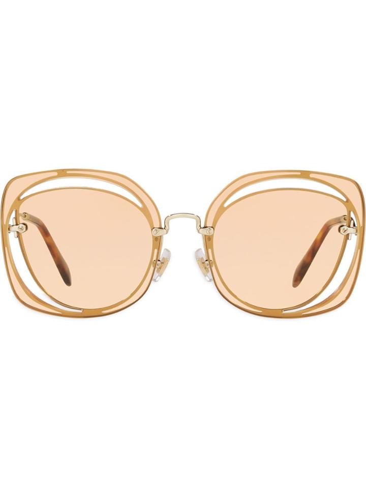 Miu Miu Eyewear Miu Miu Scenique Sunglasses - Gold