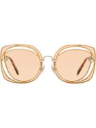 Miu Miu Eyewear Miu Miu Scenique Sunglasses - Gold
