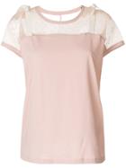 Red Valentino Mesh Panel Top - Nude & Neutrals