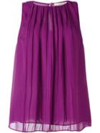 Etro Pleated A-line Top, Women's, Size: 44, Pink/purple, Silk