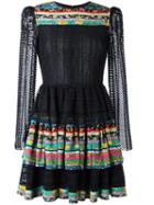 Philosophy Di Lorenzo Serafini Patchwork Lace Dress, Women's, Size: 44, Black, Silk/cotton/polyamide