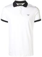 Emporio Armani Contrast Collar Polo Shirt - White