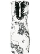 Just Cavalli Short Chain Print Dress - White
