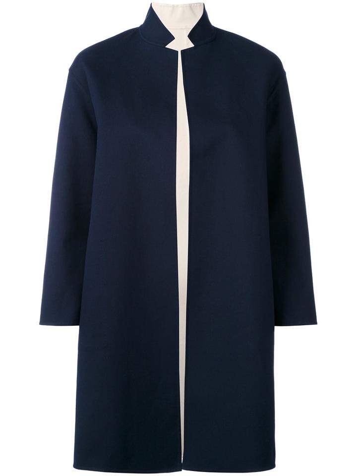Loro Piana - Reversible Coat - Women - Cotton/lamb Skin/polyamide/spandex/elastane - S, Blue, Cotton/lamb Skin/polyamide/spandex/elastane