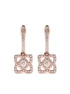 De Beers 18kt Rose Gold Enchanted Lotus Diamond Sleeper Earrings -