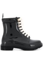 Sergio Rossi Lace Up Boots - Black