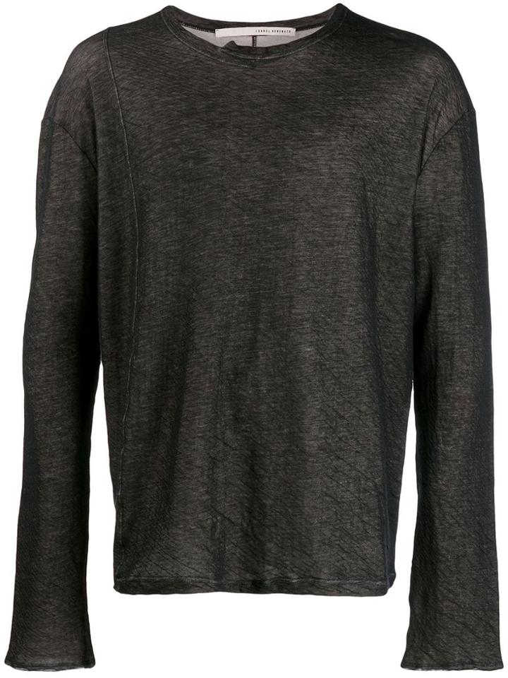 Isabel Benenato Double Layer Sweater - Black