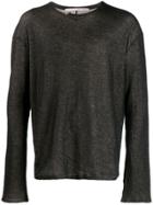 Isabel Benenato Double Layer Sweater - Black