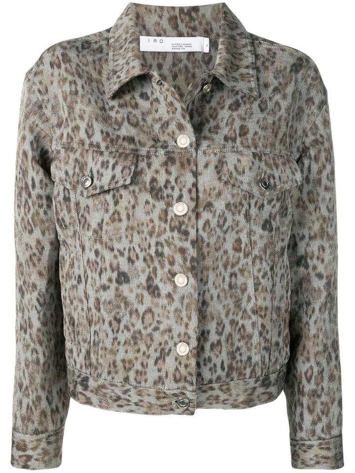 Iro Leopard Print Jacket - Green