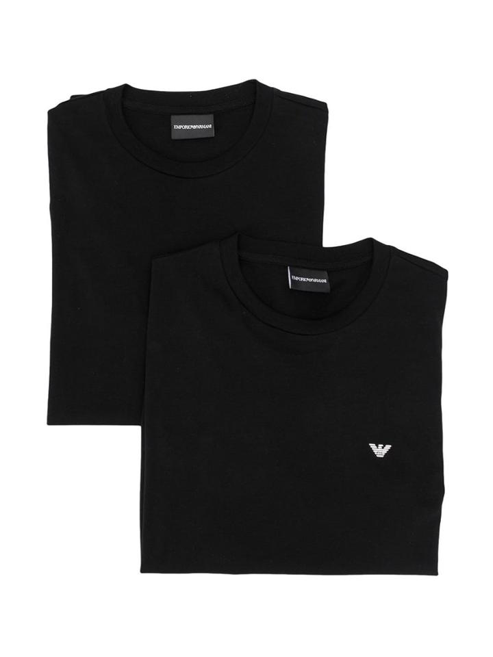Emporio Armani Logo Crew Neck T-shirt - Black