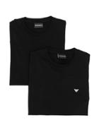 Emporio Armani Logo Crew Neck T-shirt - Black