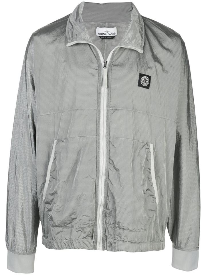 Stone Island Zip Front Windbreaker - Grey