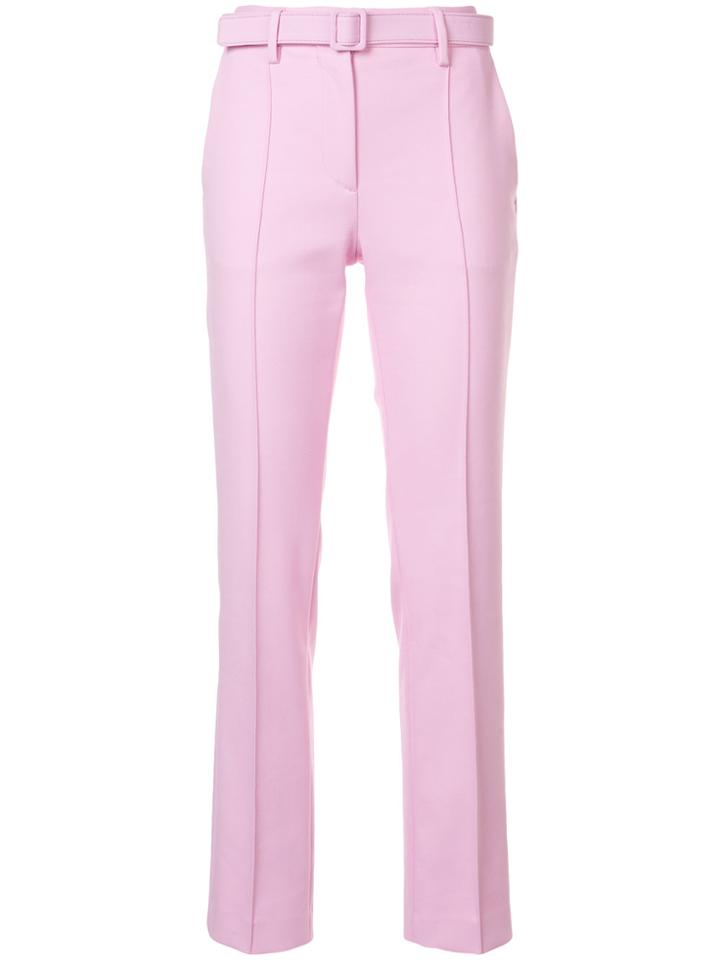Off-white Slim-fit Trousers - Pink & Purple