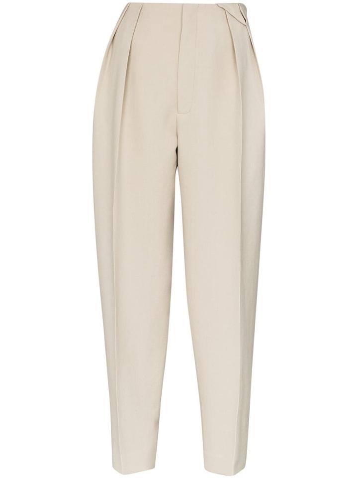 Bottega Veneta Tapered Tailored Trousers - White