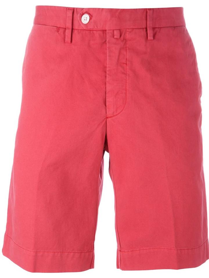 Hackett Classic Chino Shorts, Men's, Size: 34, Red, Cotton/spandex/elastane