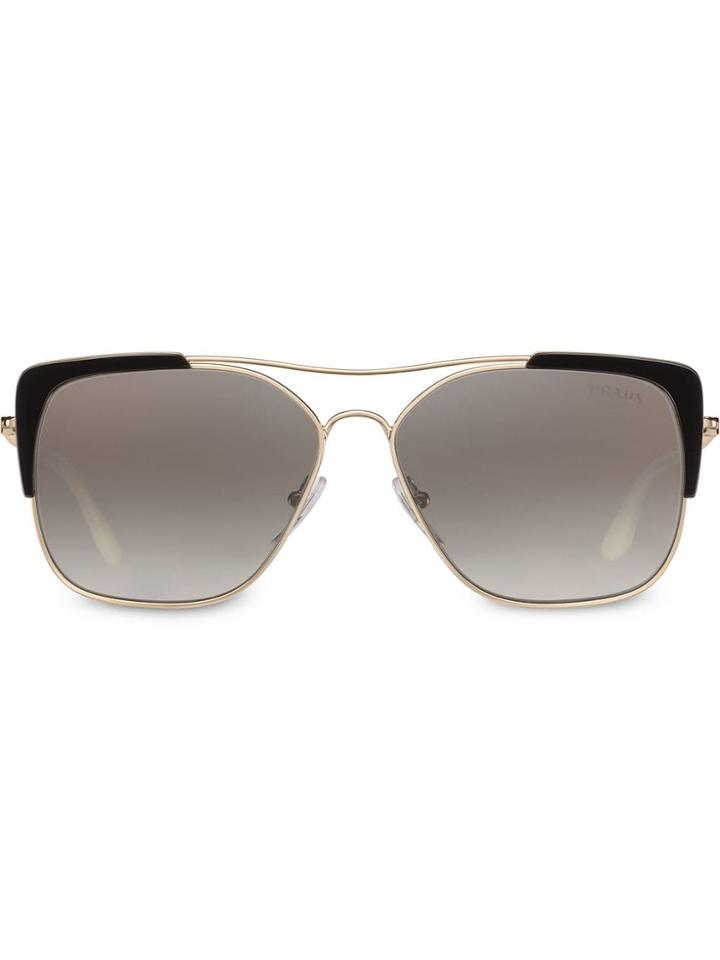 Prada Eyewear Cat Eye Sunglasses - Gold
