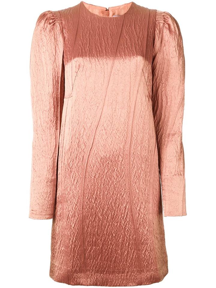 Lanvin Structured Shoulder Dress, Women's, Size: 34, Nude/neutrals, Silk/acrylic/wool