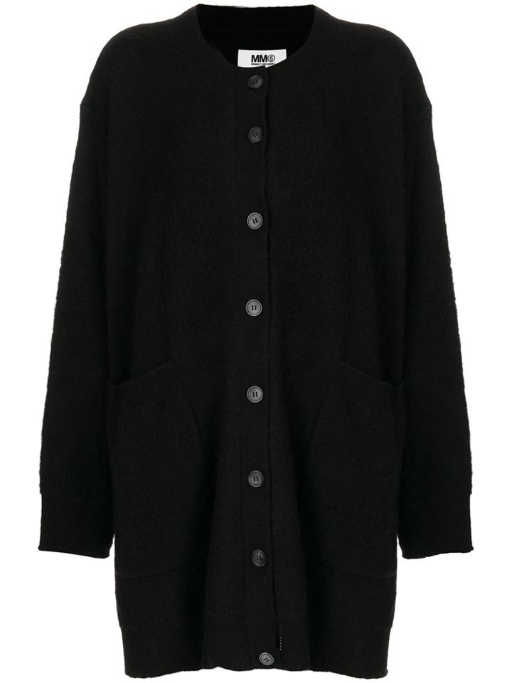 Mm6 Maison Margiela Long Cardigan - Black