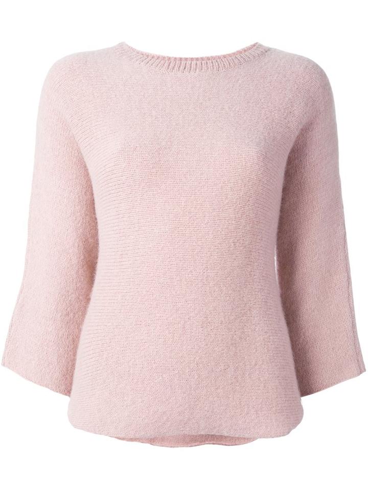Masscob Three-quarter Sleeve Jumper, Women's, Size: Small, Pink/purple, Nylon/wool/alpaca