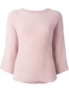 Masscob Three-quarter Sleeve Jumper, Women's, Size: Small, Pink/purple, Nylon/wool/alpaca