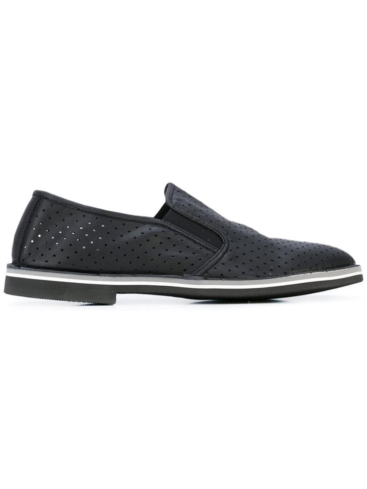Baldinini Perforated Decoration Slippers - Black