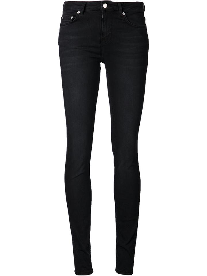 Blk Dnm Skinny Jeans, Women's, Size: 24, Black, Cotton/polyester/spandex/elastane/modal