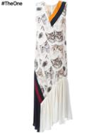 Stella Mccartney 'ilona' Cat Print Dress, Women's, Size: 40, White, Silk