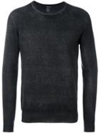 Avant Toi Ribbed Round Neck Jumper, Men's, Size: Large, Black, Cashmere
