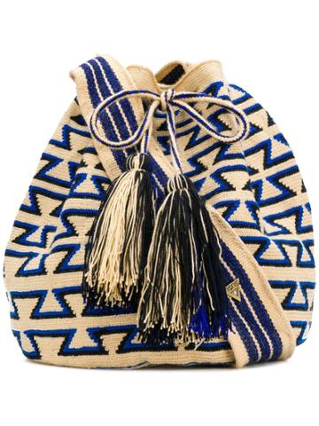 Naledi Geometric Pattern Bag - Nude & Neutrals