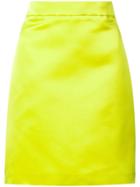 Adam Lippes Zip Back Mini Skirt - Yellow & Orange