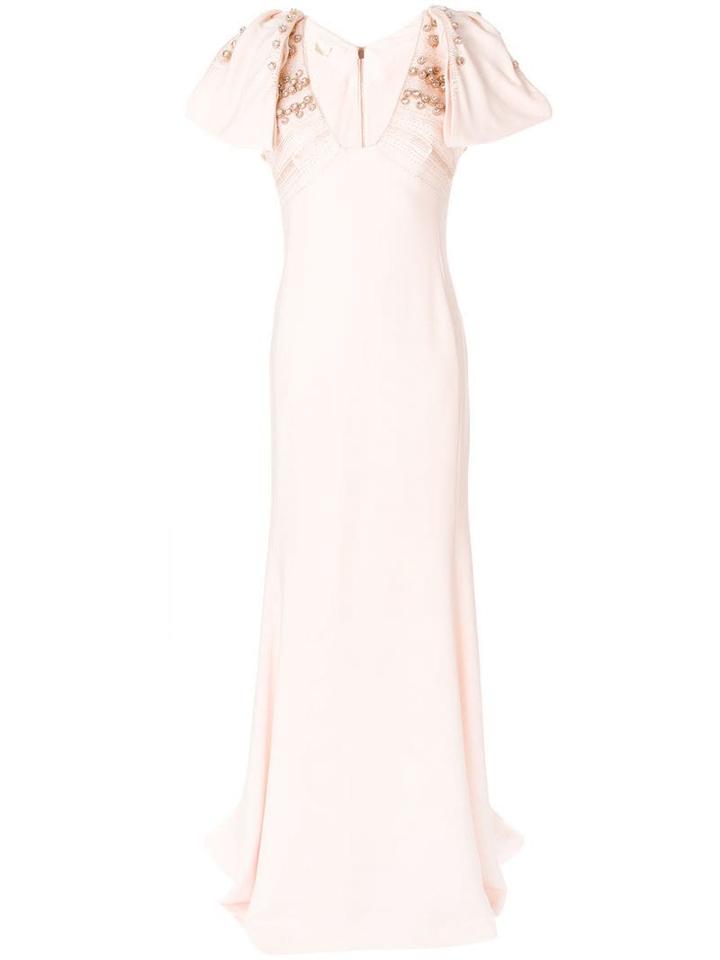Antonio Berardi Rhinestone Embellished Gown - Neutrals