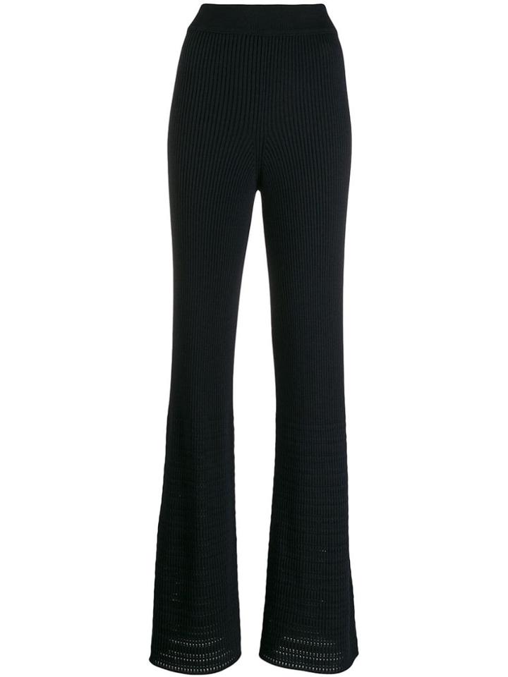 Golden Goose Flared Ribbed Trousers - Black